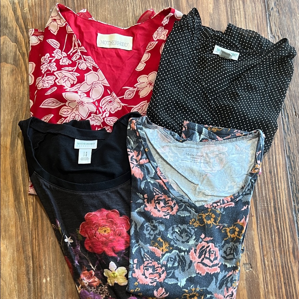 Motherhood Red and Black Maternity Tops